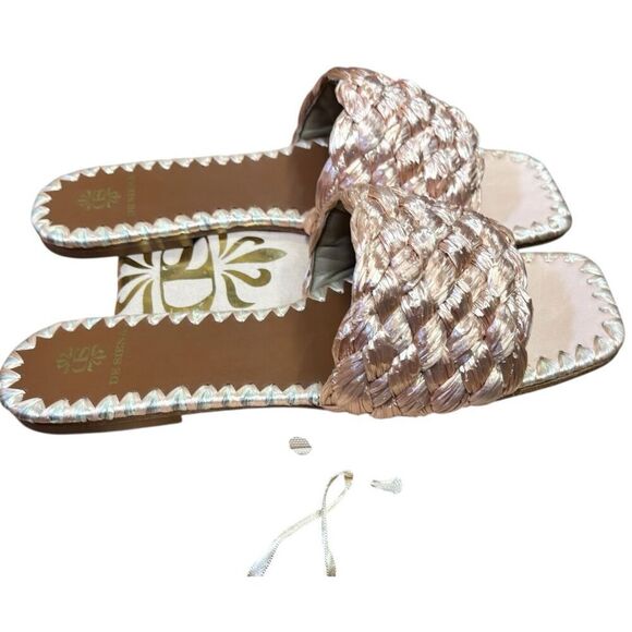 De Siena Camarante Raffia Slide in Rose Gold NWB Size 41/ US 11 - Picture 4 of 7